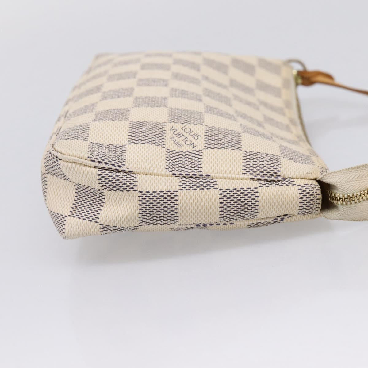 Louis Vuitton Pochette Accessoires NM Damier, White, Canvas, Clutch