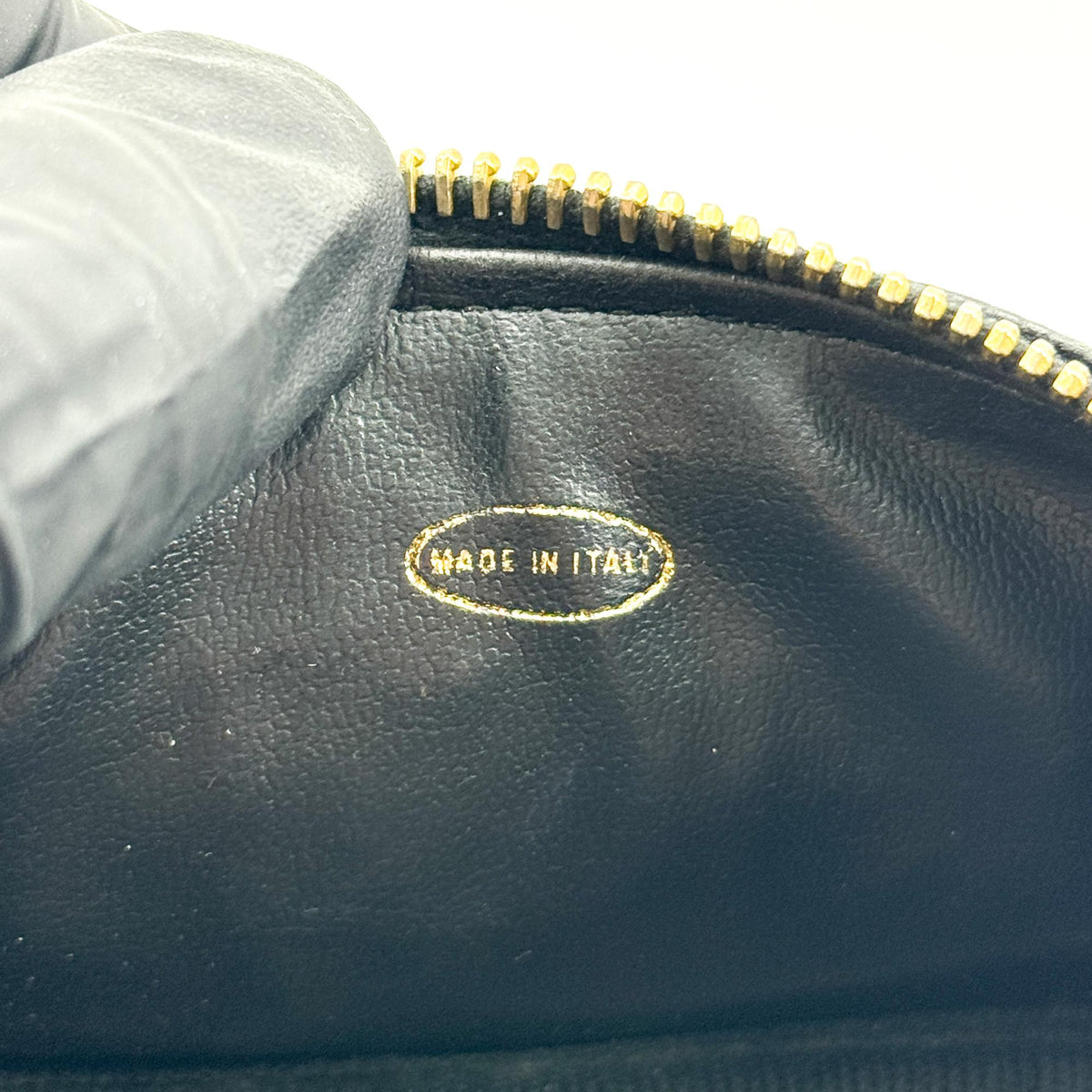 Chanel Vintage Timeless Cosmetic Case Caviar, Black, Leather, Clutch