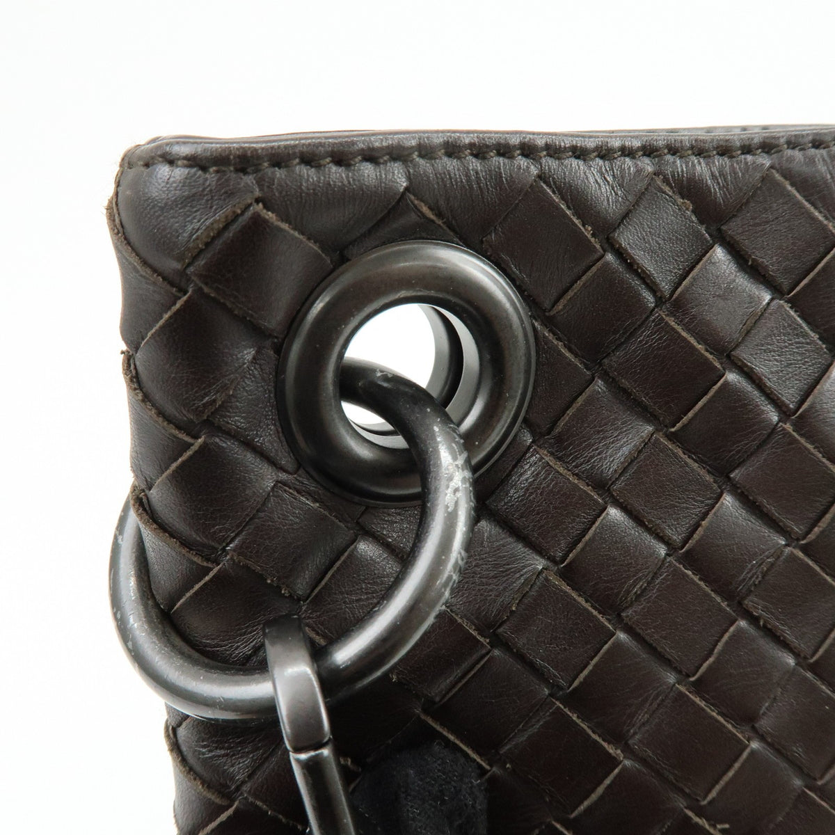 Bottega Veneta Flat Messenger Intrecciato Nappa, Brown, Leather, Handbag