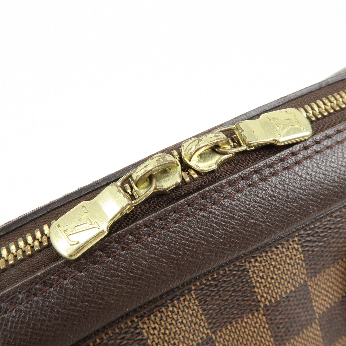 Louis Vuitton Triana Damier, Brown, Canvas, Handbag