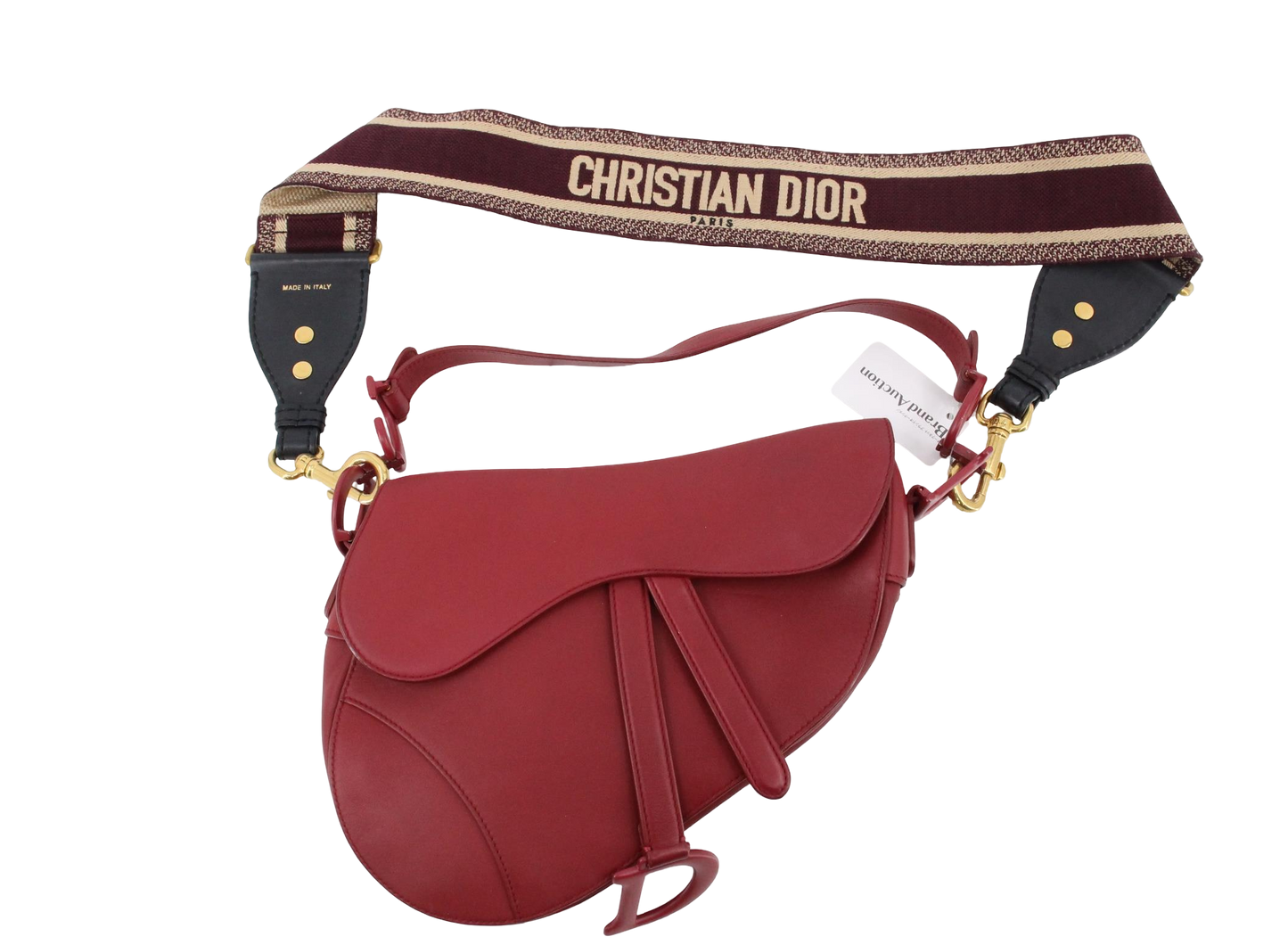 Christian Dior Saddle Crossbody Bag Leather, RED, LEATHER, Crossbody bag