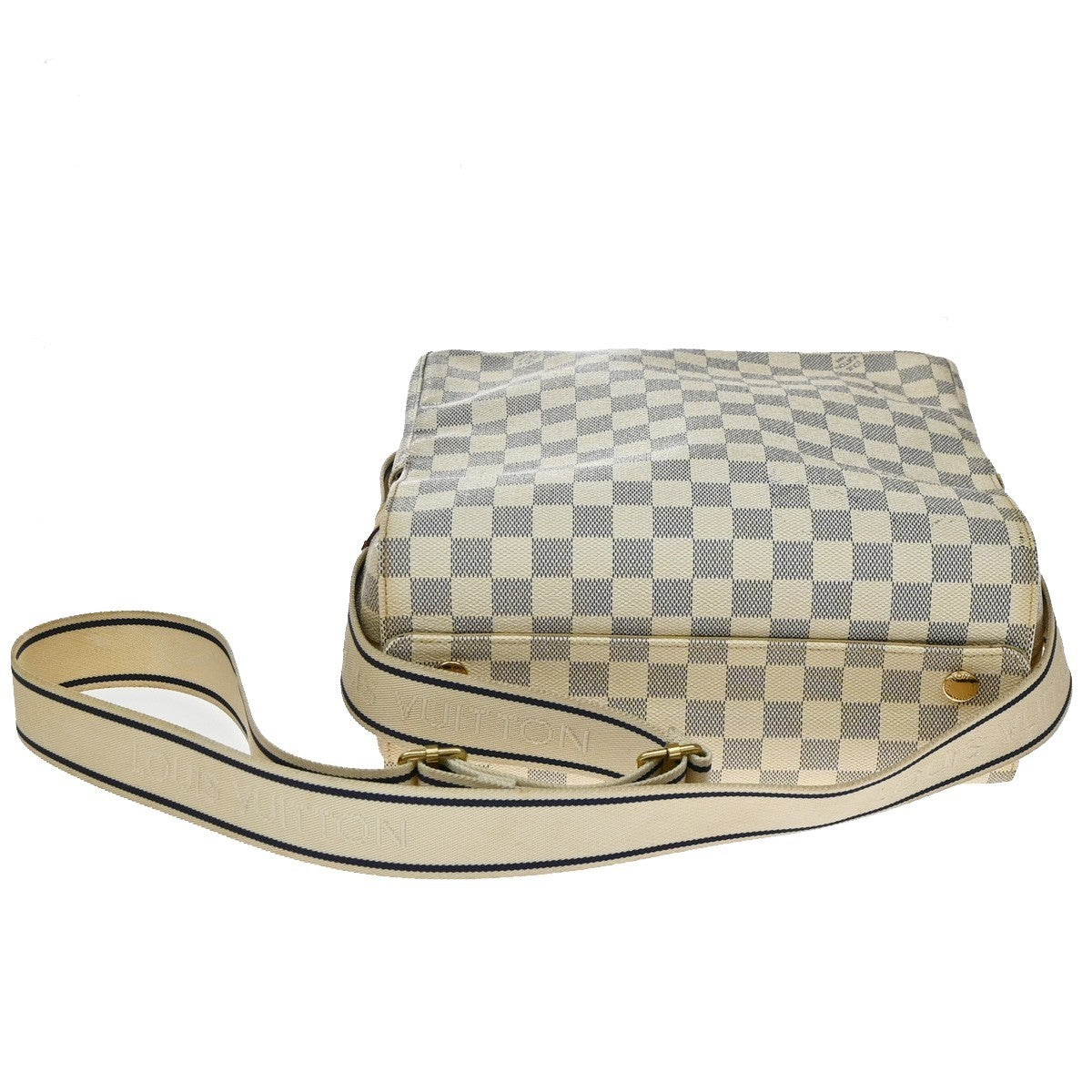 Louis Vuitton Naviglio Damier, White, Canvas, Shoulder Bag