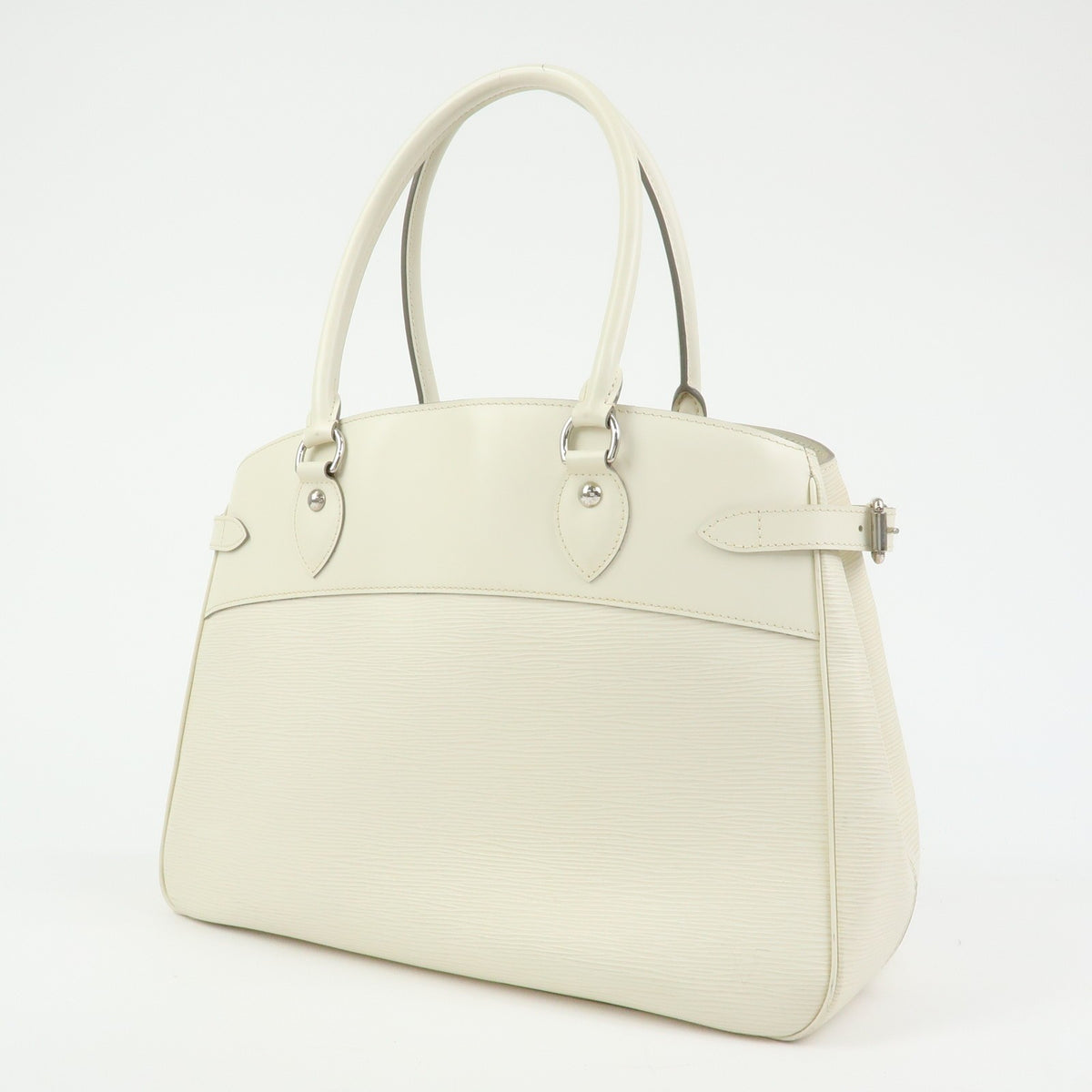 Louis Vuitton Passy Epi Leather, White, Leather, Tote Bag