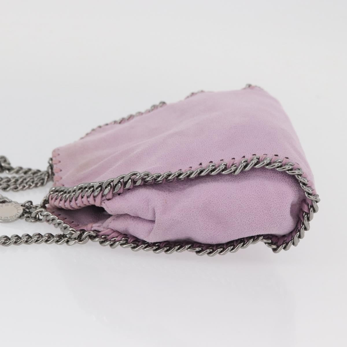 Stella McCartney Falabella Fold Over Shaggy Deer, Pink, Polyester, Crossbody Bag
