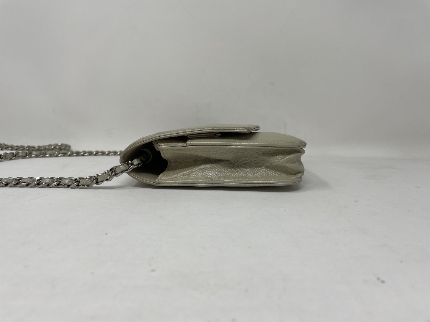 Chanel Wallet on Chain Quilted Lambskin, BLACK, LEATHER, Shoulder bag