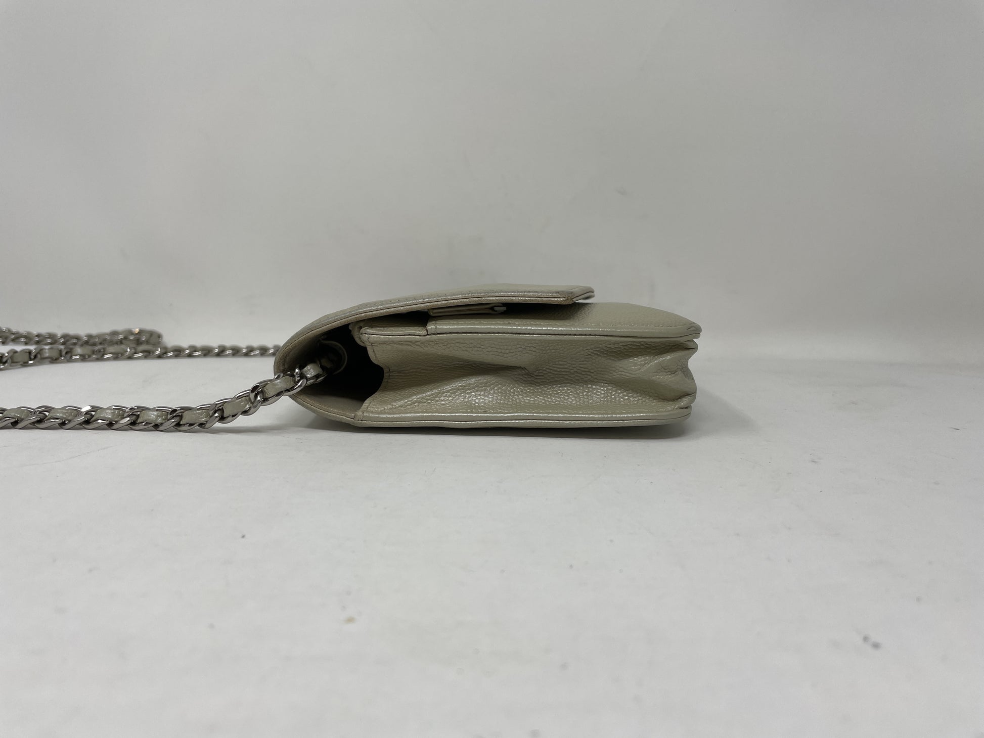 Chanel Wallet on Chain Quilted Lambskin, BLACK, LEATHER, Shoulder bag