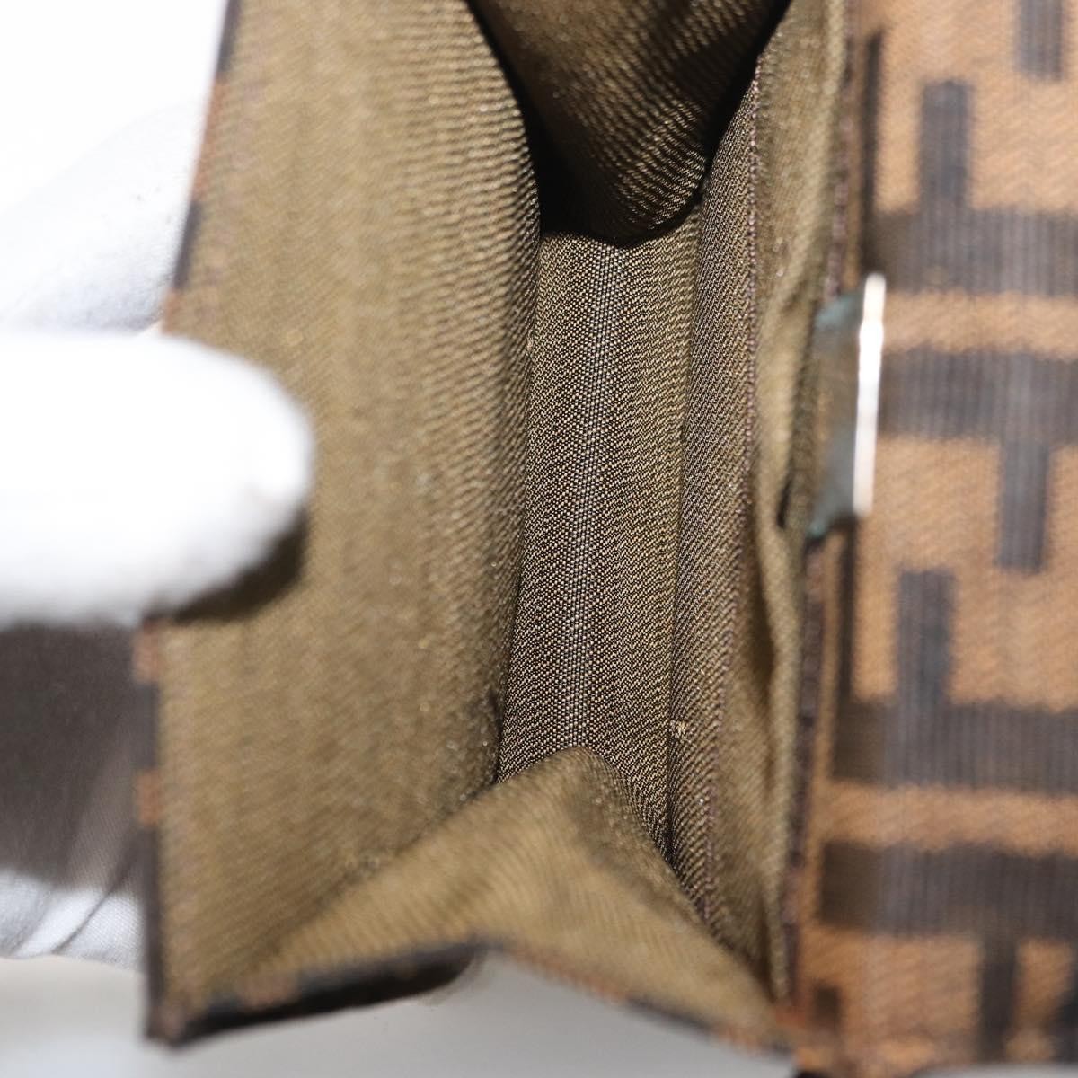 Fendi Baguette Zucca Canvas, Brown, Canvas, Handbag