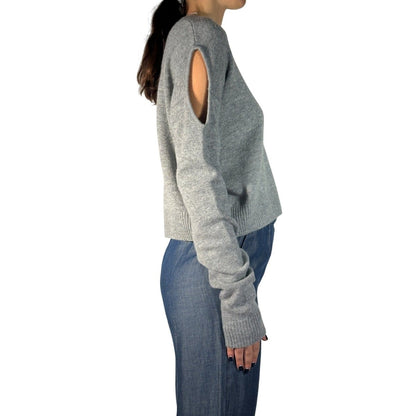 ALEXANDER MCQUEEN Cold Shoulder Wool Sweater - Brandsamsara