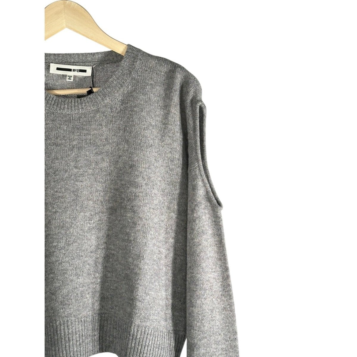 ALEXANDER MCQUEEN Cold Shoulder Wool Sweater - Brandsamsara