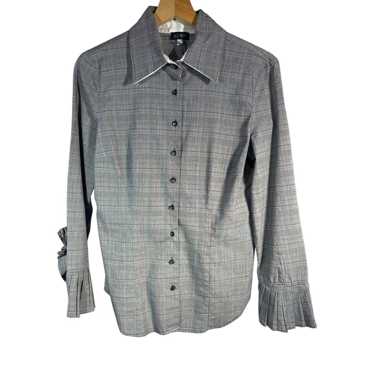 ARMANI JEANS Check Button Down Shirt - Brandsamsara