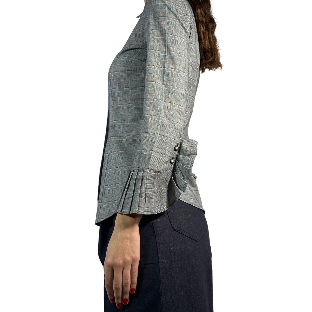 ARMANI JEANS Check Button Down Shirt - Brandsamsara