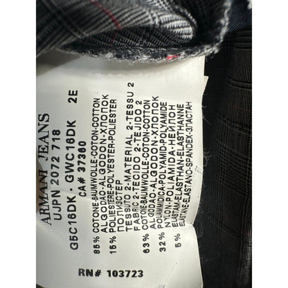 ARMANI JEANS Check Button Down Shirt - Brandsamsara