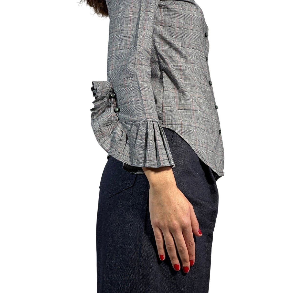 ARMANI JEANS Check Button Down Shirt - Brandsamsara