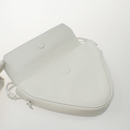 Celine Triangle Leather, White, Leather, Handbag