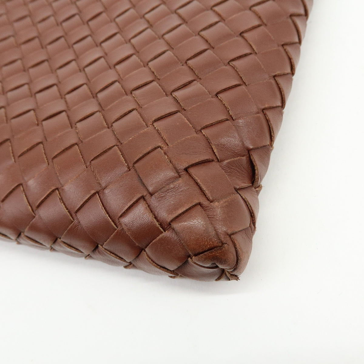 Bottega Veneta Flat Messenger Intrecciato Nappa, Brown, Leather, Handbag