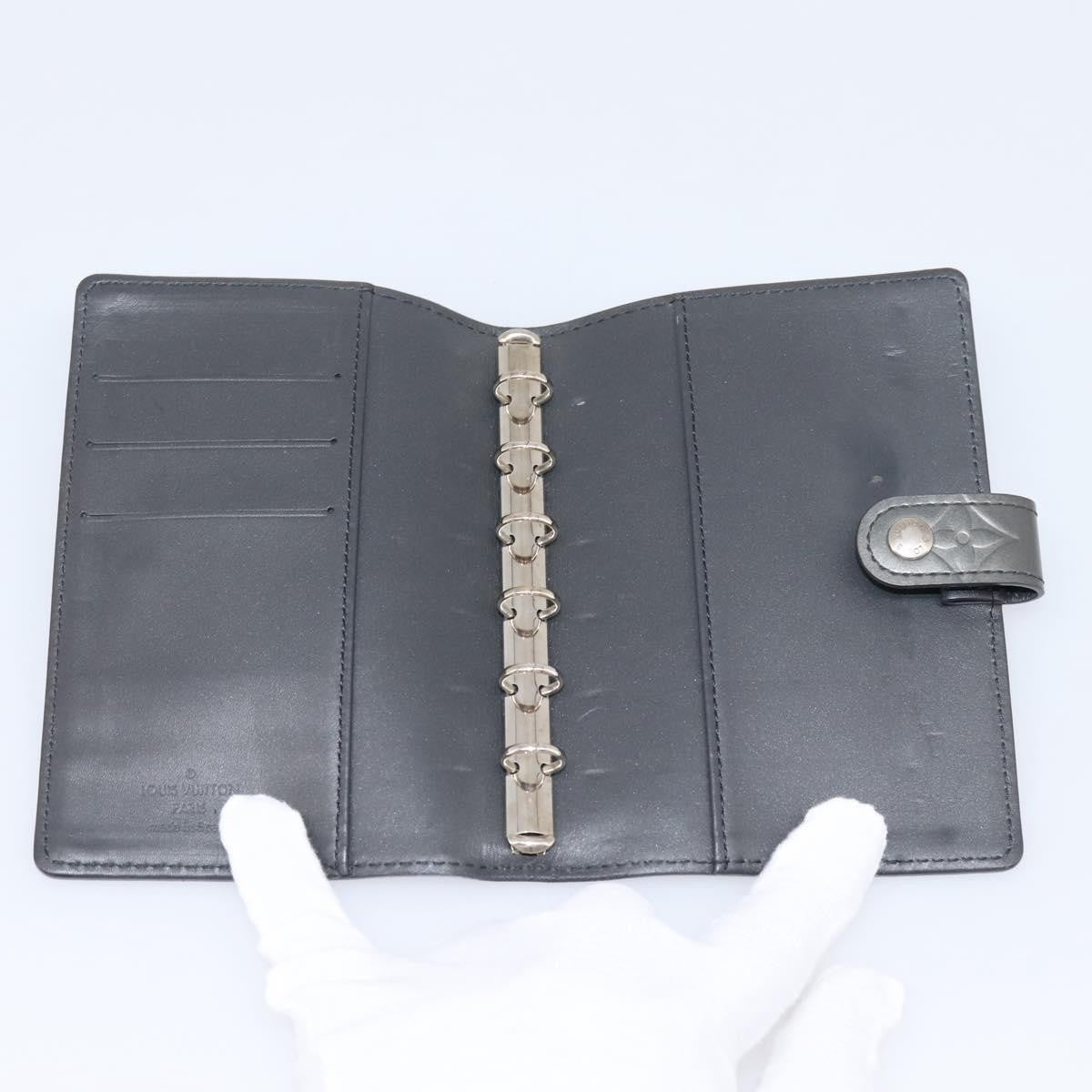 Louis Vuitton Agenda Cover Monogram Empreinte Leather, Gray, Canvas, Wallet