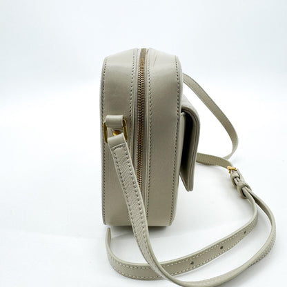 Saint Laurent Vicky Camera Vertical Quilted Leather, Gray, Leather, Handbag