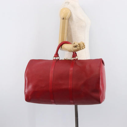 Louis Vuitton Keepall Epi Leather, Red, Leather, Travel Bag