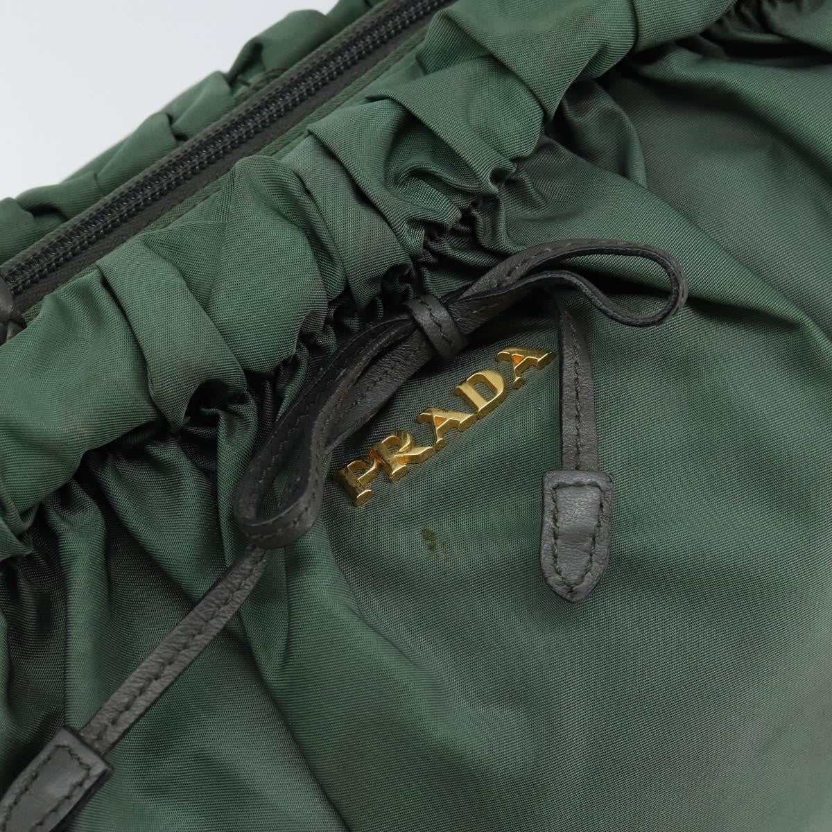 Prada Convertible Bow Tessuto, Green, Nylon, Tote Bag