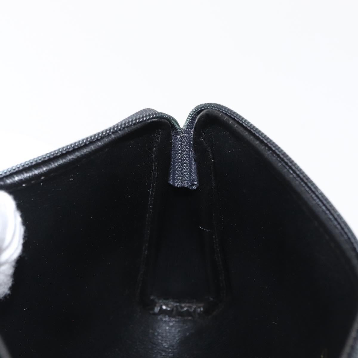 Christian Dior Vintage Honeycomb Zip Coated Canvas, Black, Canvas, Clutch