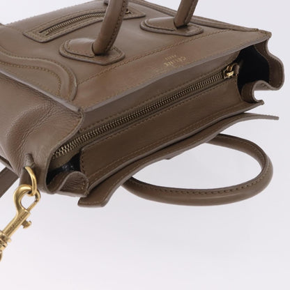 Celine Shopper Luggage Leather, Beige, Leather, Handbag