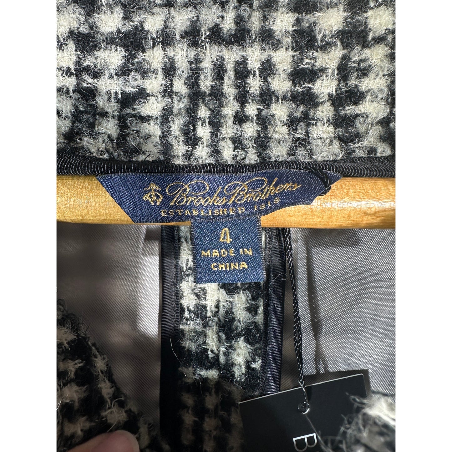 Παλτό με κρόσσια από τουίντ BROOKS BROTHERS