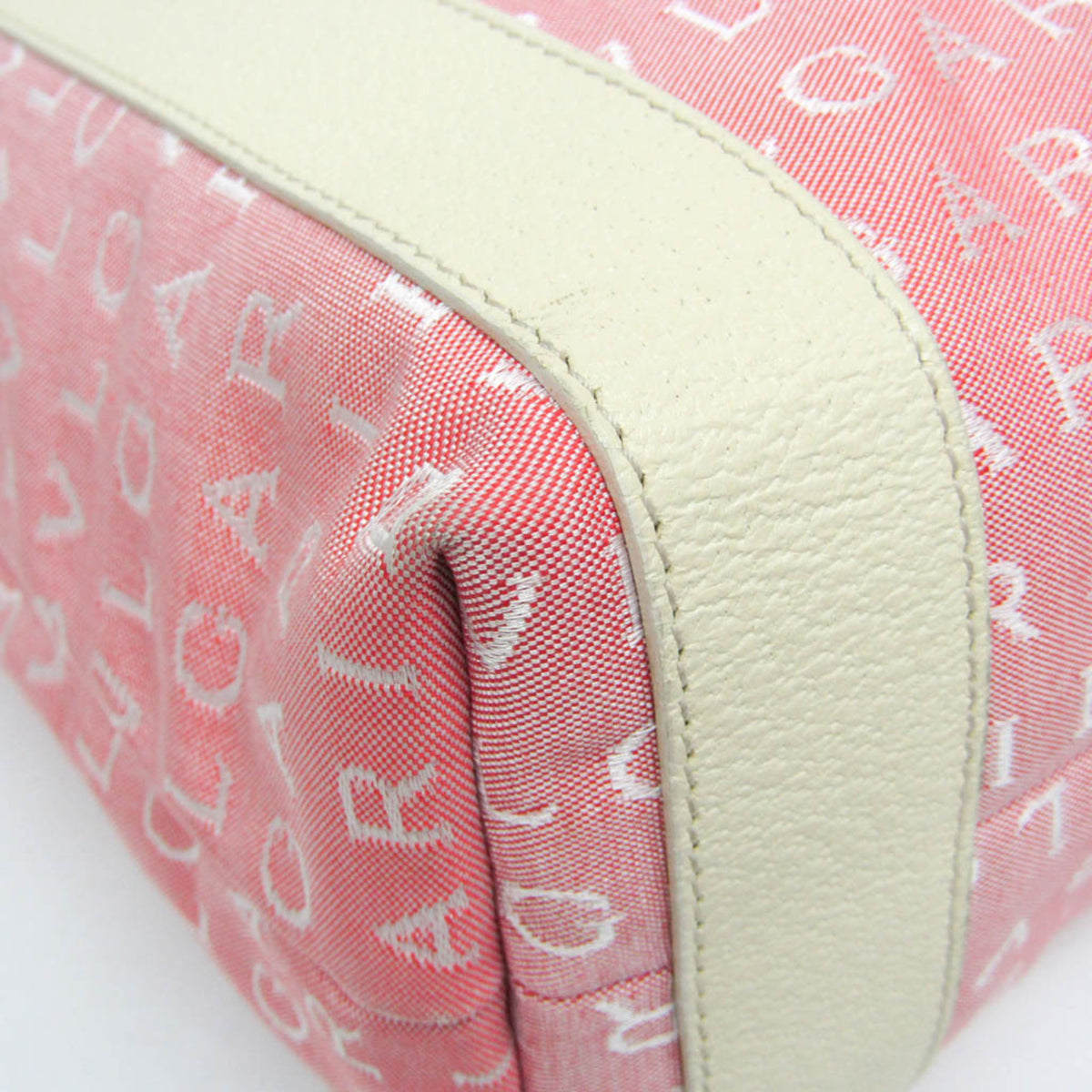 Bvlgari Logomania Canvas, Beige, Canvas, Tote Bag