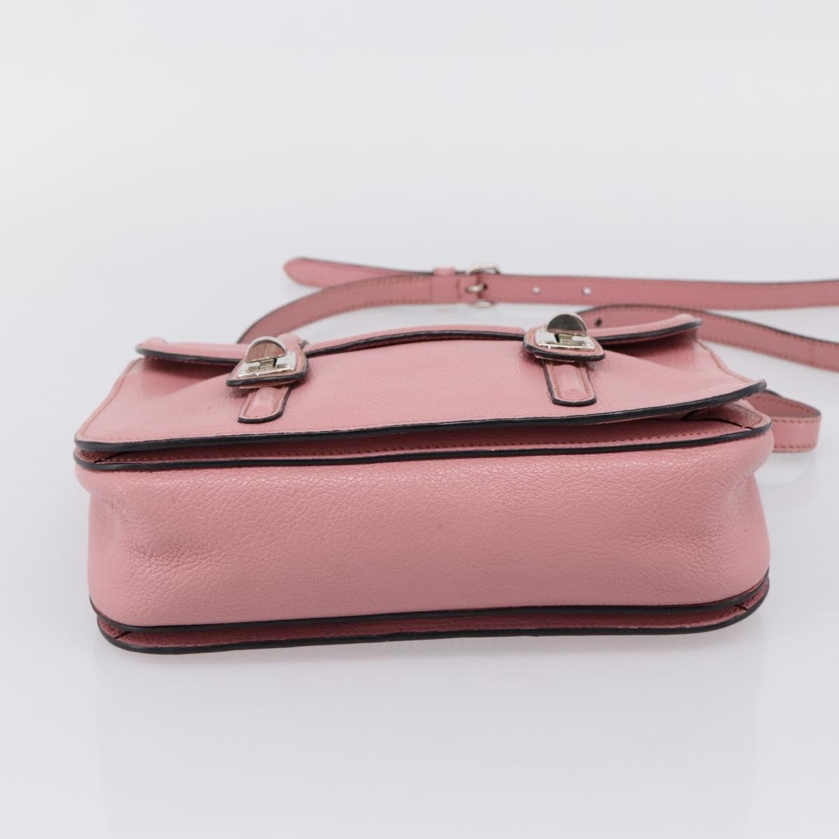Miu Miu Beau Top Handle Leather, Pink, Leather, Handbag