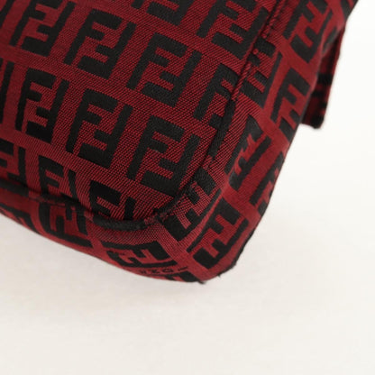 Fendi Baguette Zucchino Canvas, Red, Canvas, Handbag