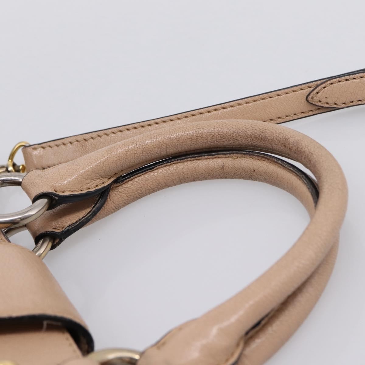 Miu Miu Madras Convertible Lock Leather, Beige, Leather, Tote Bag