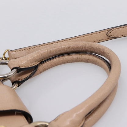 Miu Miu Madras Convertible Lock Leather, Beige, Leather, Tote Bag