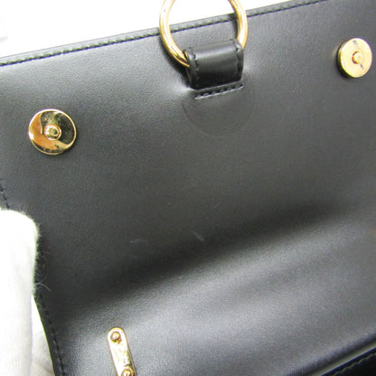 Dolce & Gabbana DG Girls Flap Embellished Printed Elaphe, Black, Leather, Handbag