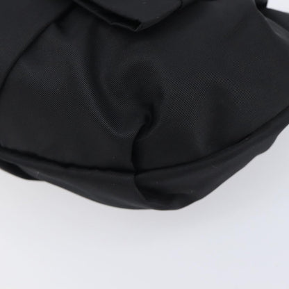 Prada Bow Wristlet Tessuto, Black, Nylon, Clutch