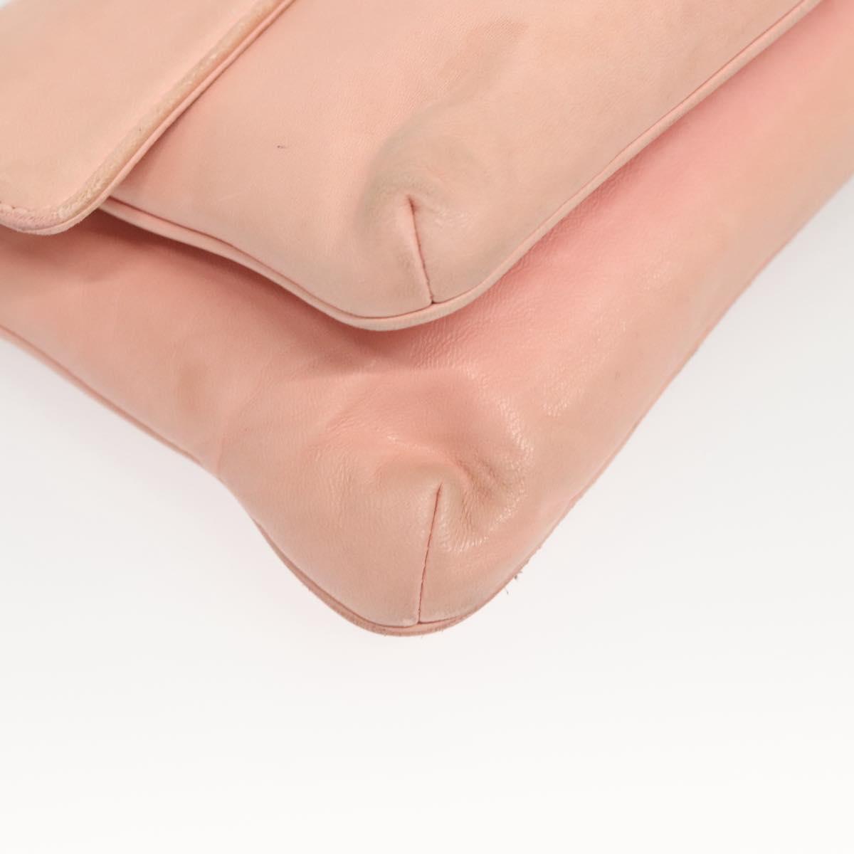 Chanel Mademoiselle Chocolate Bar Clutch Quilted Lambskin, PINK, LEATHER, Shoulder bag