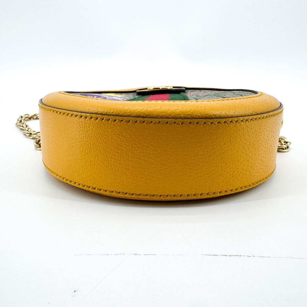 Gucci Ophidia Round Flora GG Coated Canvas, Beige, Canvas, Shoulder Bag