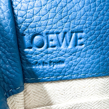 Loewe Hammock Leather, Blue, Leather, Handbag