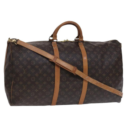 Louis Vuitton Keepall Bag Monogram Canvas, BROWN, CANVAS, Travel bag