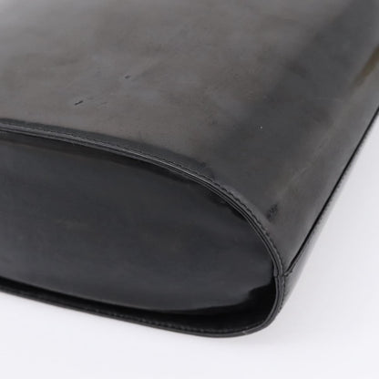 Salvatore Ferragamo Gancini Top Handle Patent leather, Black, Patent Leather, Handbag