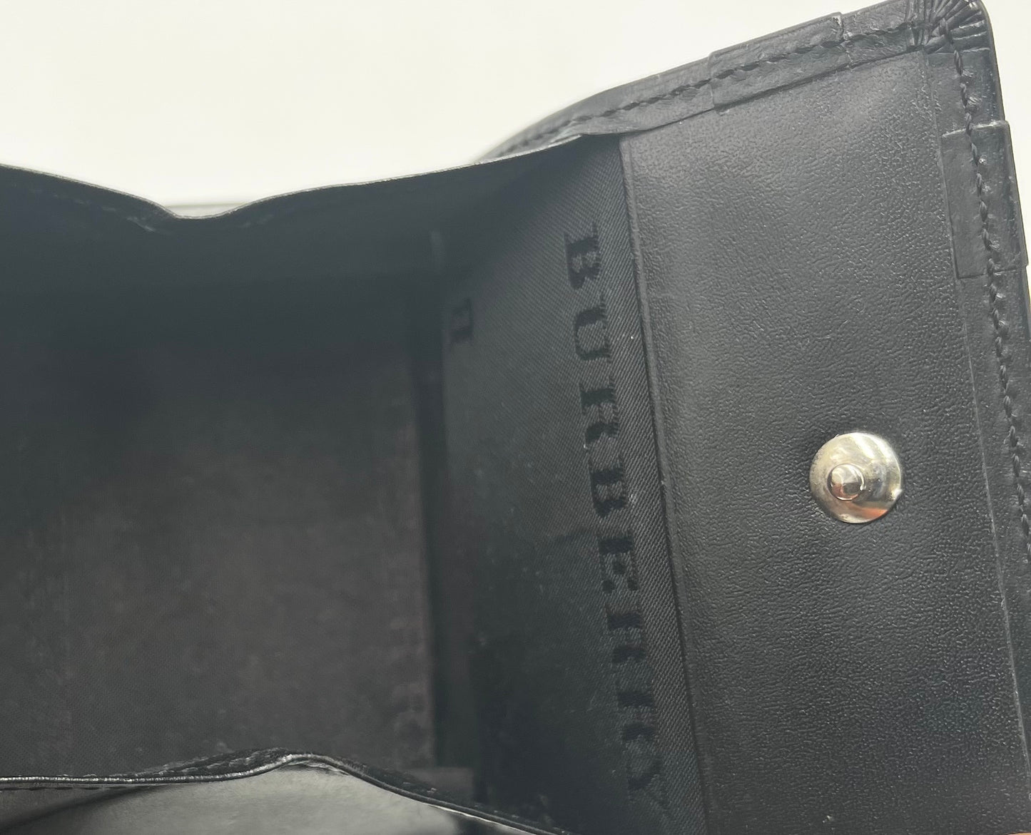 Burberry Mini card holder leather, Black, Leather, Wallet
