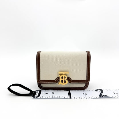 Burberry TB Shoulder Bag Canvas, Brown, Other, Shoulder Bag