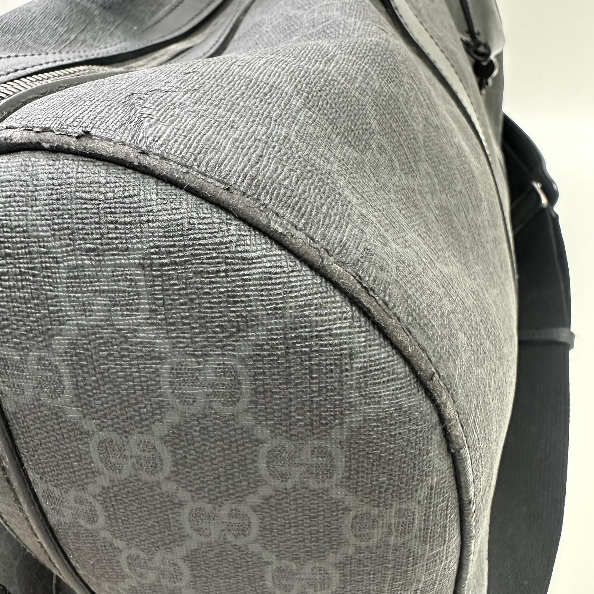 Gucci GG Supreme Carry-On Duffle Bag GG Canvas and Leather, Black, Canvas, Travel Bag