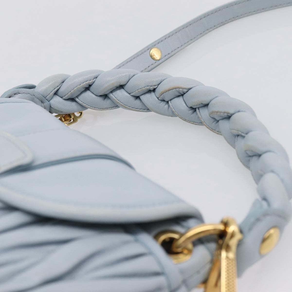 Miu Miu Coffer Hobo Matelasse Leather, Blue, Leather, Handbag
