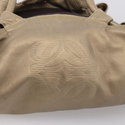 Loewe Aire Leather, Gold, Leather, Shoulder Bag