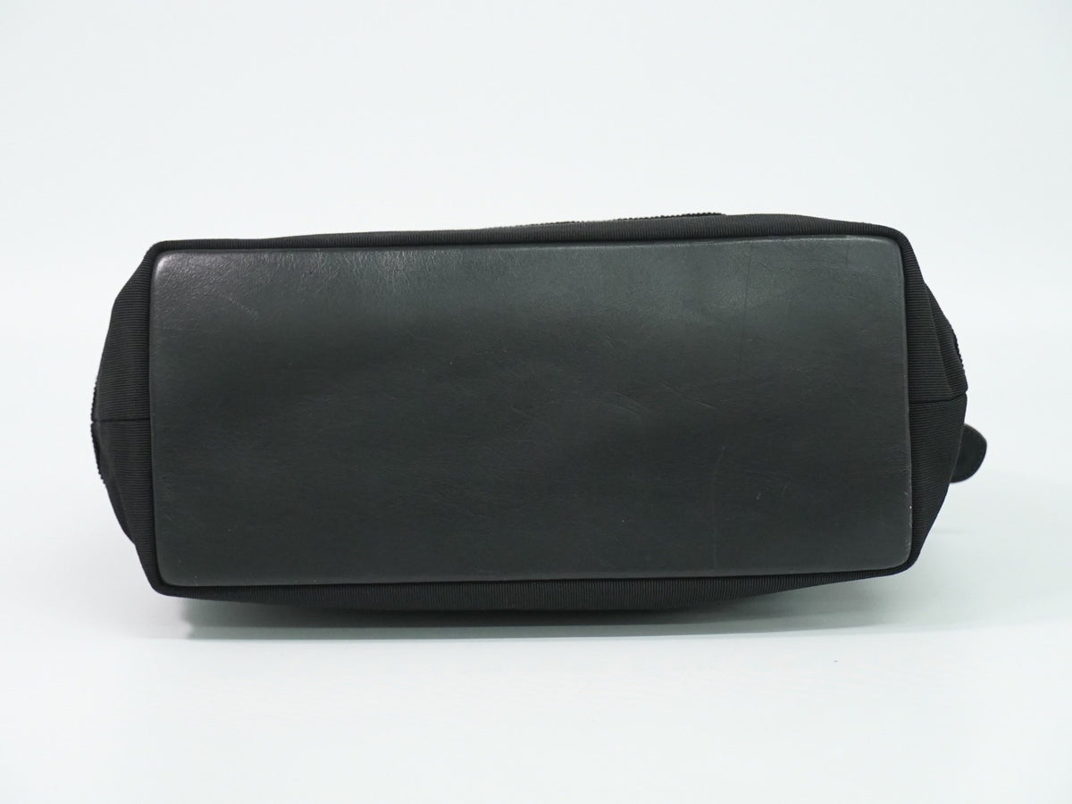 Salvatore Ferragamo Vala Chain Canvas, Black, Canvas, Shoulder Bag