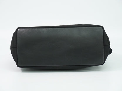 Salvatore Ferragamo Vala Chain Canvas, Black, Canvas, Shoulder Bag