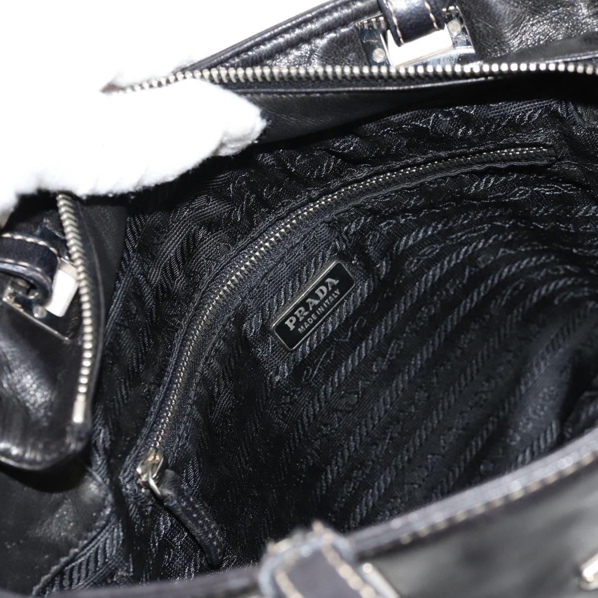 Prada Nappa Acciaio Tote bag, BLACK, LEATHER, Tote bag