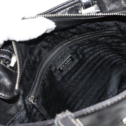Prada Nappa Acciaio Tote bag, BLACK, LEATHER, Tote bag