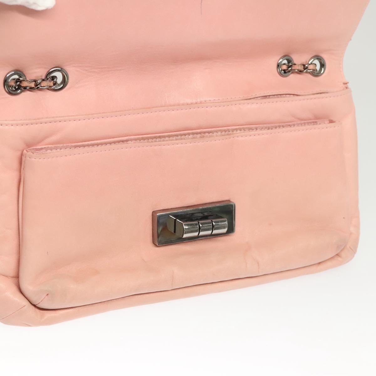 Chanel Mademoiselle Chocolate Bar Clutch Quilted Lambskin, PINK, LEATHER, Shoulder bag