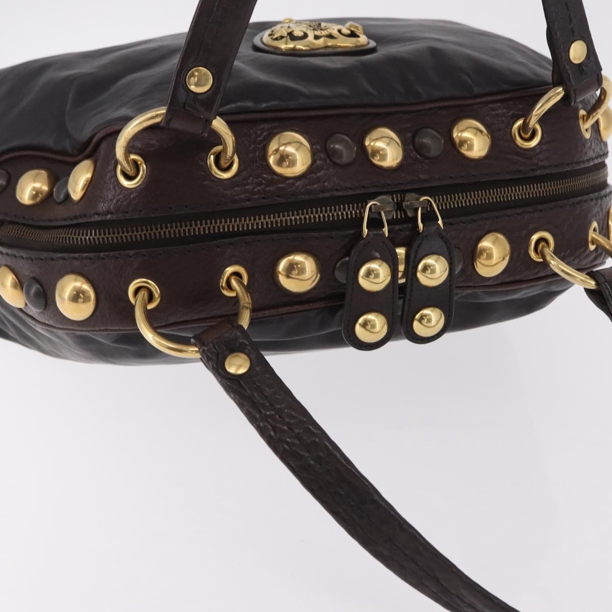 Gucci Babouska Heart Dome Satchel Leather, Black, Leather, Handbag