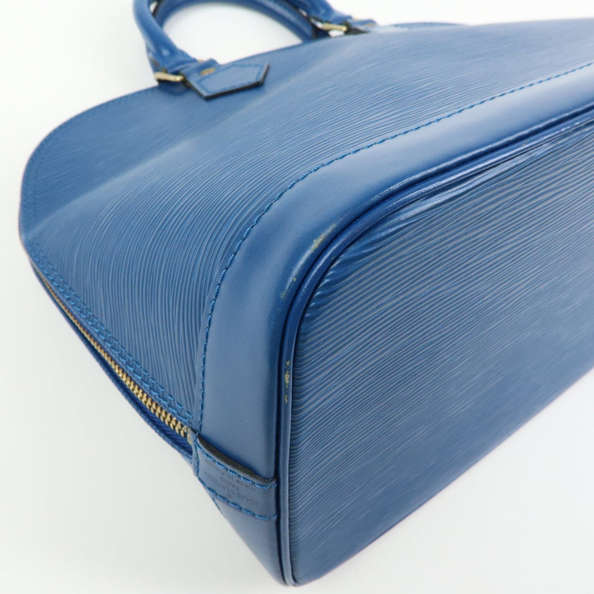Louis Vuitton Alma Epi Leather, Blue, Leather, Handbag